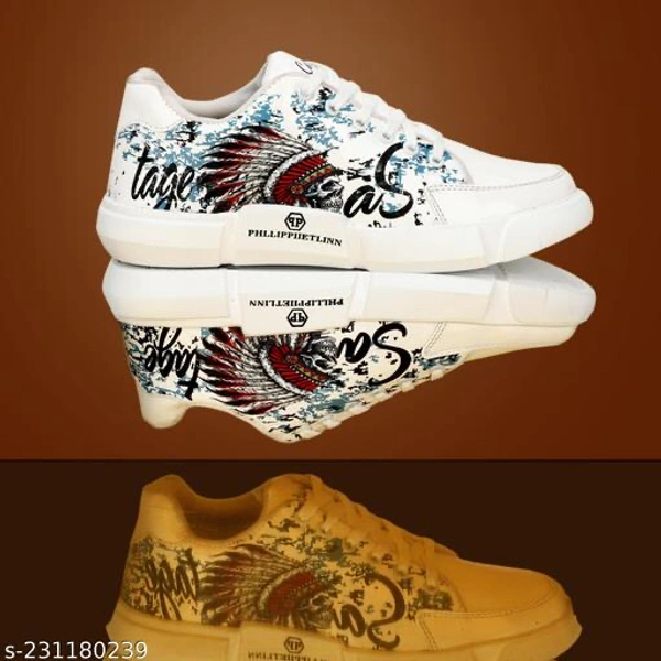 Catalog Name:*Fabulous Men Sneakers*Material: SyntheticSole Material: RubberPattern: PrintedFastening & Back Detail: Lace-UpNet Quantity (N): 1Sizes: IND-6, IND-7, IND-8, IND-9, IND-10Dispatch: 1 Day*Proof of Safe Delivery! Click to know on Safety Standards of Delivery Partners