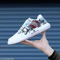 Catalog Name:*Fabulous Men Sneakers*Material: SyntheticSole Material: RubberPattern: PrintedFastening & Back Detail: Lace-UpNet Quantity (N): 1Sizes: IND-6, IND-7, IND-8, IND-9, IND-10Dispatch: 1 Day*Proof of Safe Delivery! Click to know on Safety Standards of Delivery Partners - White, 6