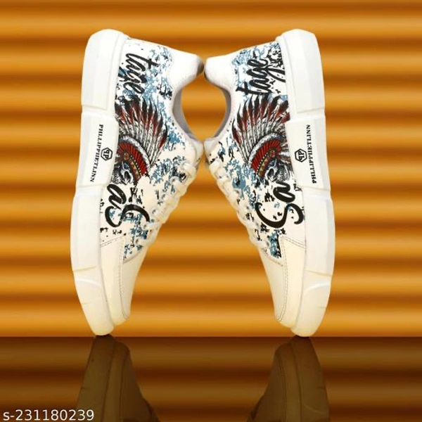 Catalog Name:*Fabulous Men Sneakers*Material: SyntheticSole Material: RubberPattern: PrintedFastening & Back Detail: Lace-UpNet Quantity (N): 1Sizes: IND-6, IND-7, IND-8, IND-9, IND-10Dispatch: 1 Day*Proof of Safe Delivery! Click to know on Safety Standards of Delivery Partners - White, 6