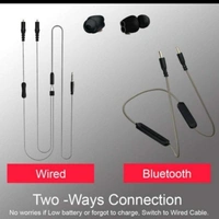 Sound One Detachable Bluetooth Earphones 2 In 1 ( Dc-111) - Black
