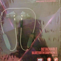 Sound One Detachable Bluetooth Earphones 2 In 1 ( Dc-111) - Black