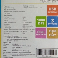 Zebronics Zeb-Comfort+ Wired Mouse