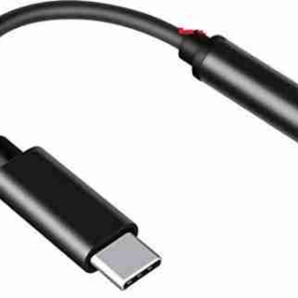 Case Plus Type C to 3.5 mm Jack Audio Connector, Noise Cancelling Headphones Jack Converter Audio Adapter for OnePlus Nord /8T/8/7T/7/7 Pro / 1+6/1+6T - Black