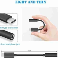 Case Plus Type C to 3.5 mm Jack Audio Connector, Noise Cancelling Headphones Jack Converter Audio Adapter for OnePlus Nord /8T/8/7T/7/7 Pro / 1+6/1+6T - Black