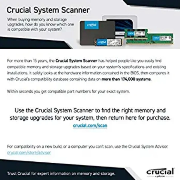Crucial BX500 3D NAND SATA 2.5-inch SSD - Black, 240GB