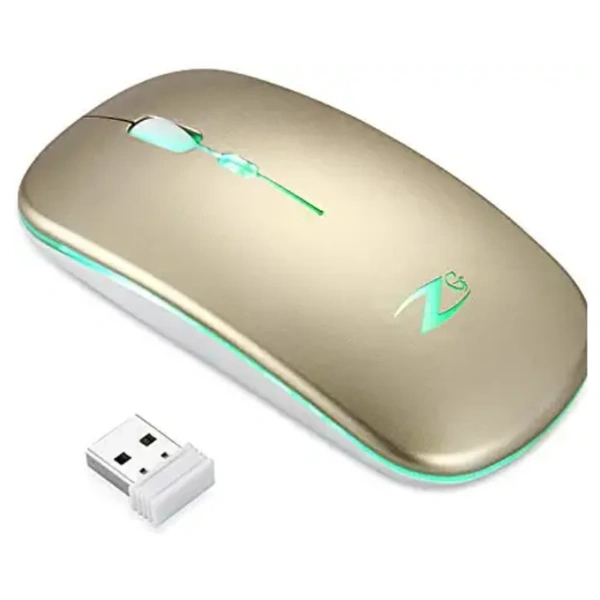 Zoook Blade Wireless Mouse - Rechargeable 7 Colour Gaming Mouse - GOLD