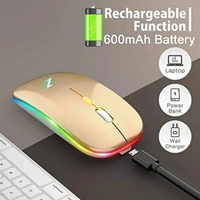 Zoook Blade Wireless Mouse - Rechargeable 7 Colour Gaming Mouse - GOLD