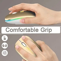 Zoook Blade Wireless Mouse - Rechargeable 7 Colour Gaming Mouse - GOLD