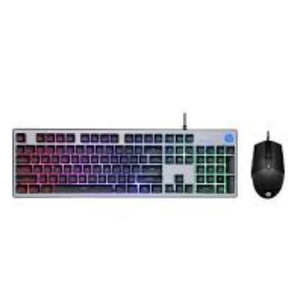 HP  KM300F Wired Gaming Keyboard & Mouse Combo, Membrane Backlit, 26 Keys Anti-Ghosting, 3 LED Indicators & 3D 6K USB Mouse with 6400DPI, Six-Speed Cyclic Resolution Switching (8AA01AA)