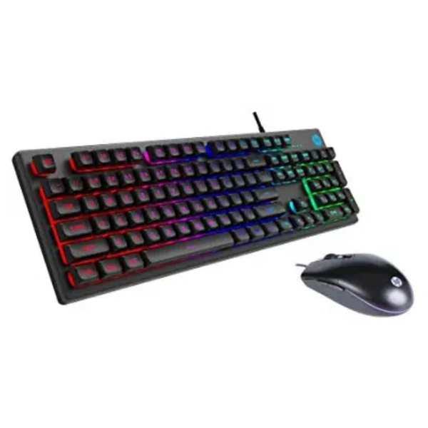 HP  KM300F Wired Gaming Keyboard & Mouse Combo, Membrane Backlit, 26 Keys Anti-Ghosting, 3 LED Indicators & 3D 6K USB Mouse with 6400DPI, Six-Speed Cyclic Resolution Switching (8AA01AA)