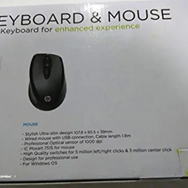 HP  Keyboard and Mouse Combo Wired Powerpack (Black)
