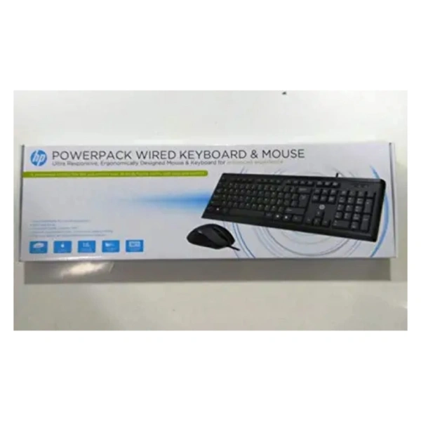HP  Keyboard and Mouse Combo Wired Powerpack (Black)