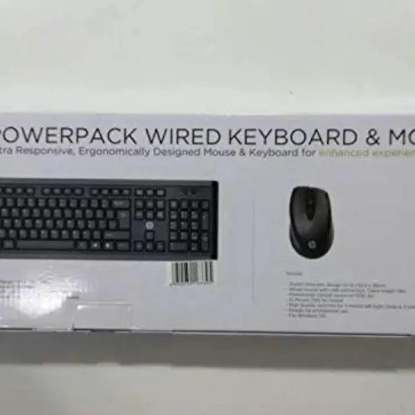 HP  Keyboard and Mouse Combo Wired Powerpack (Black)