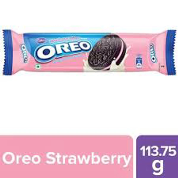 Cadbury Oreo Strawberry Flavour Creme Sandwich Biscuit 113.75g