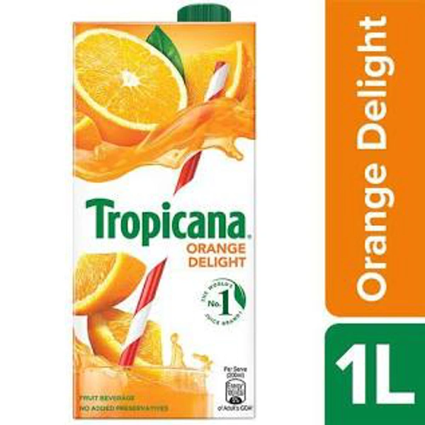 Tropicana Fruit Juice - Delight Orange 1L