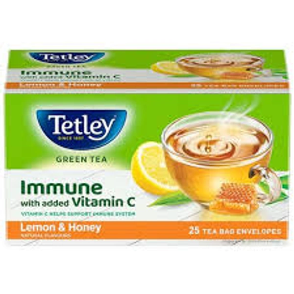 Tetley Green Tea - Lemon & Honey 35g, (25bags ×1.4g Each)