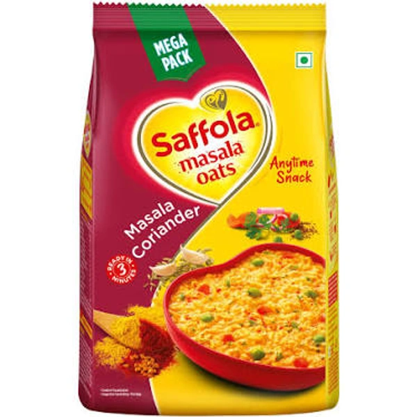 Saffola Oats - Tasty Evening Snack Fiber Rich Masala & Coriander 500g