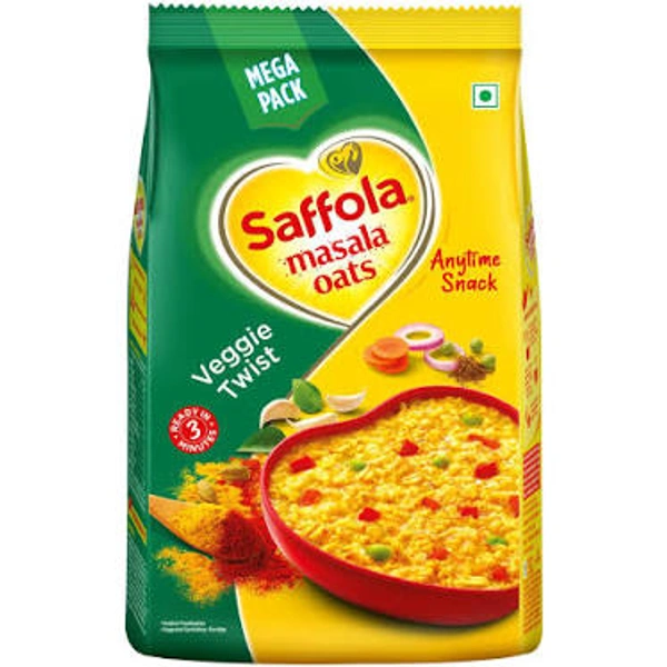 Saffola Oats - Tasty Evening Snack Fiber Rich Veggie Twist 500g
