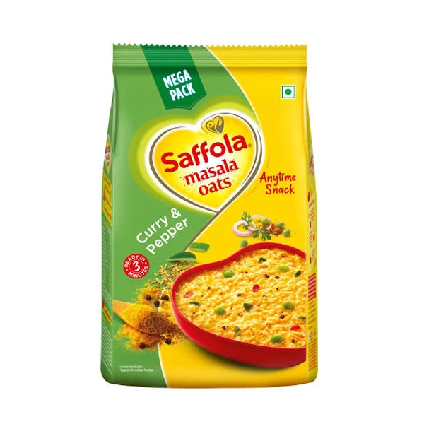 Saffola Oats - Tasty Evening Snack Fiber Rich Curry & Pepper 500g