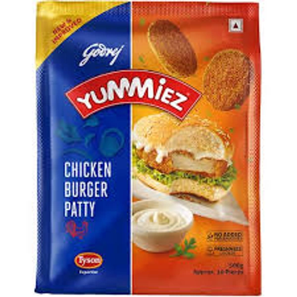 Godrej Yummiez Chicken Burger Patty 500g