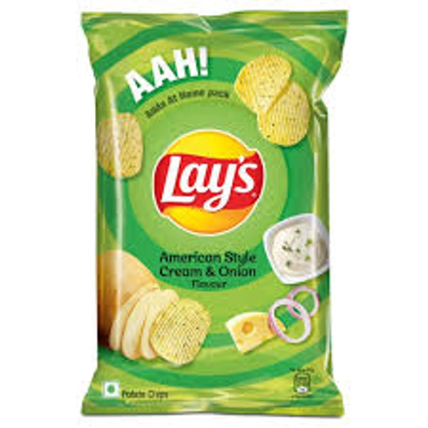 Lays Potato Chips American Style Cream & Onion Flavour 90g