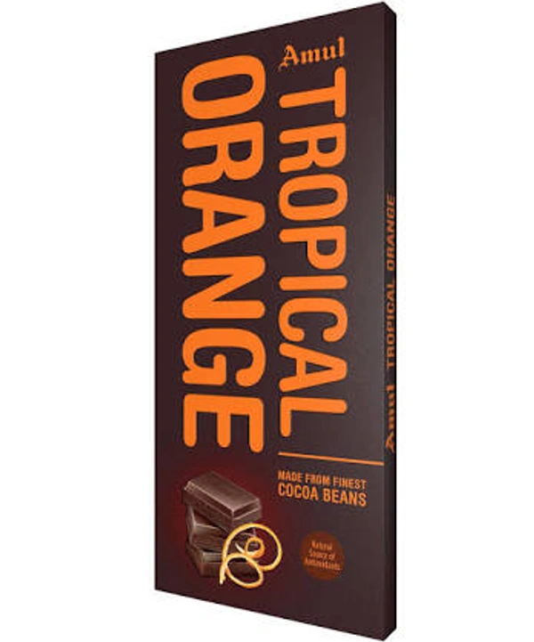Amul Tropical Orange Dark Chocolate Infused With Orange Extracts With Netherlands 150g