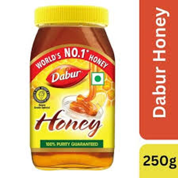 Dabur 100% Pure Honey World's No.1 Honey Brand With No Added Sugar Adulteration 250g