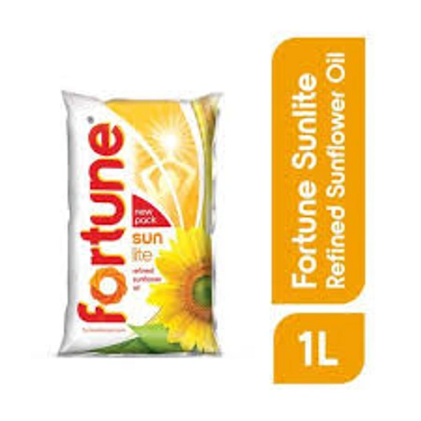 Fortune Sunlite - Sunflower Refined Oil 1Ltr 