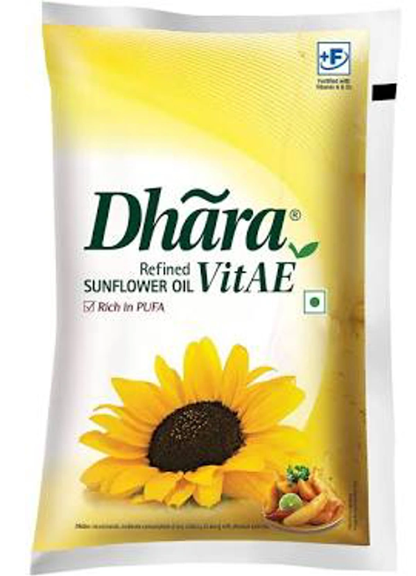 Dhara Refined Sunflower Oil 1Ltr 