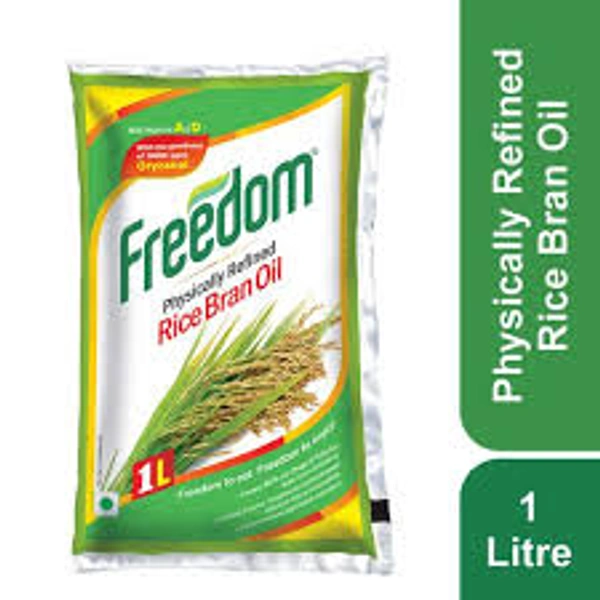 Freedom Rice Bran Physically Refined Oil 1Ltr 
