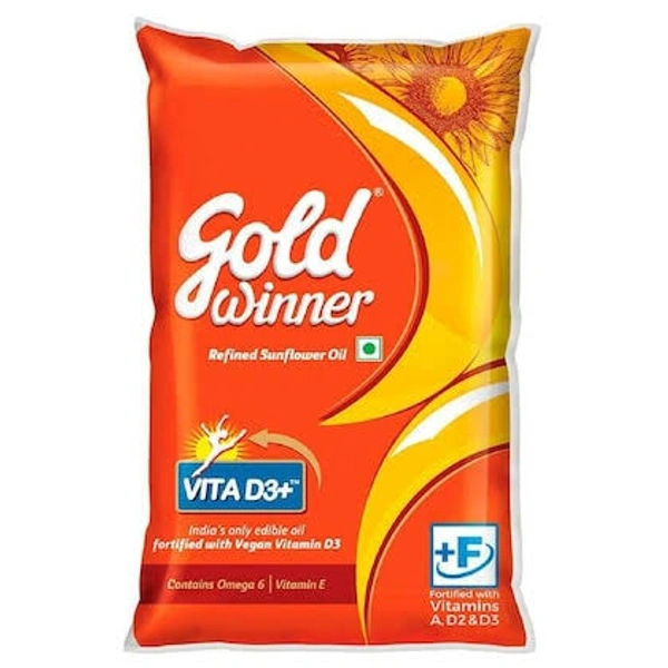 Gold Winner Refined Sunflower Oil 1Ltr 