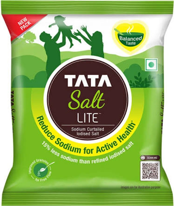 Tata Salt Lite 15% Low Sodium Iodised Salt Helps Blood Pressure & For Healthy Lifestyle 1Kg
