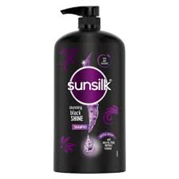 Sunsilk Stunning Black Shine Shampoo - With Amla+ Oil Pearl Protein & Vitamin E For Long Lasting Shine 1L