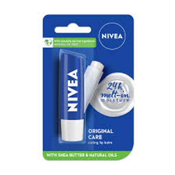 Nivea Original Care Lip Balm For 24h Moisture With Shea Butter & Natural Oils 4.8g