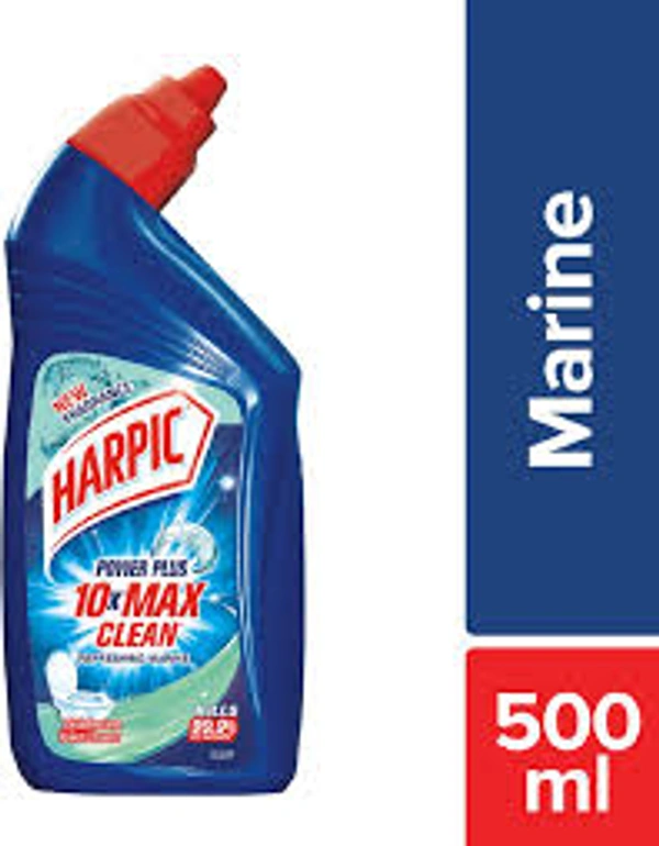 Harpic Disinfectant Toilet Cleaner Liquid - Marine Removes Dirt & Stains 500ml