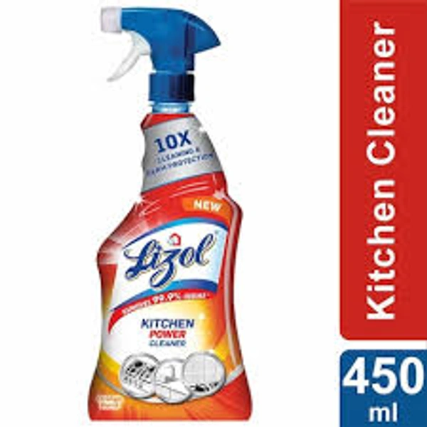 Lizol Disinfectant Kitchen Power Liquid Spray Orange 450ml