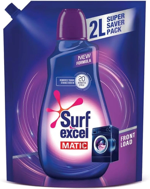 Surf Excel  Detergent - Liquid,Matic, Front Load 2 L - Pouch 