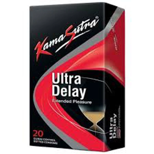 Kamasutra Ultra Delay Dotted Condom For Extended Pleasure Climax Control 150g (Pack Of 20)