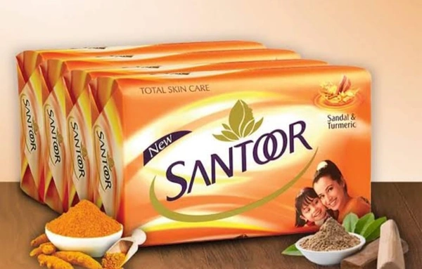Santoor Sandal & Turmeric Soap-100gm(Pack Of 4)