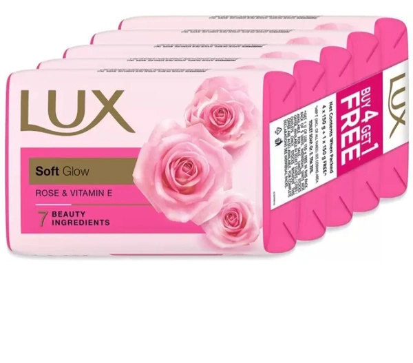 Lux Rose Radiant Glow & Vitamin C+E Soap -150×3=450gm