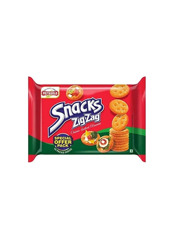 Priyagold Snack Zig Zag Salty Biscuits-350gm