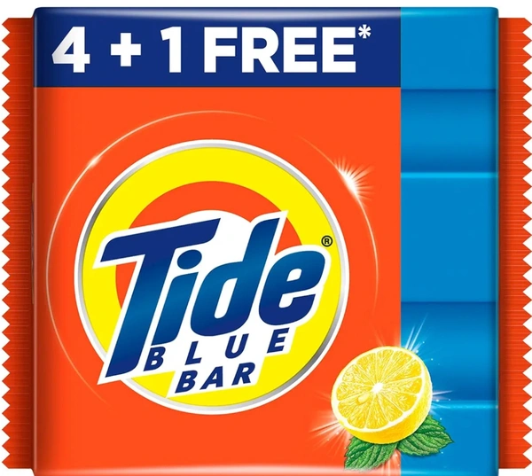 Tide White Detergent Bar Soap Value Pack -(5+1Free)=6kg - Yellow