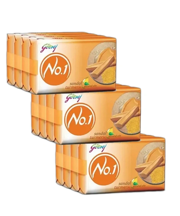 Godrej No 1 Sandle & Turmeric Soap -47g(Pack Of 4)×3