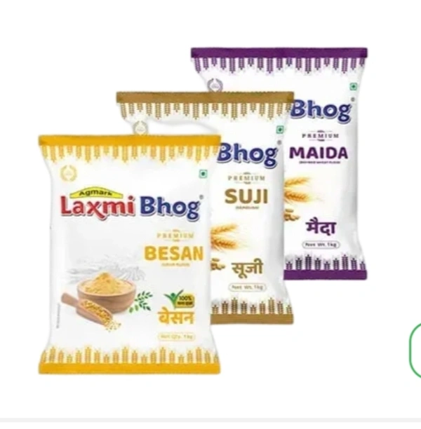 Laxmi Bhog Besan 1kg Maida 1kg Sooji 1kg