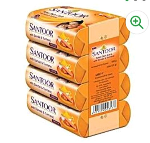 Santoor Sandal & Turmeric Soap-100gm(Pack Of 4)