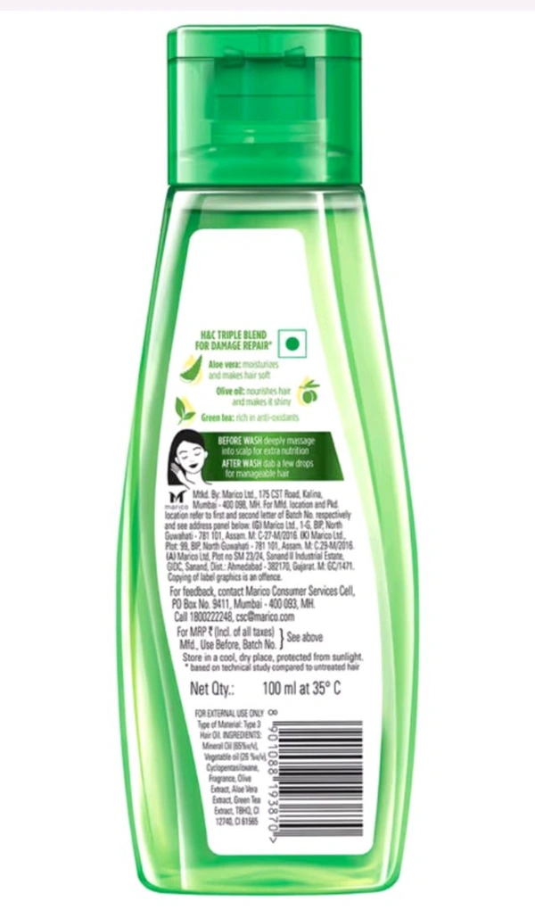 Hair Care Triple Blend Aloe Vera Non Sticky Hair Oil 100 Ml