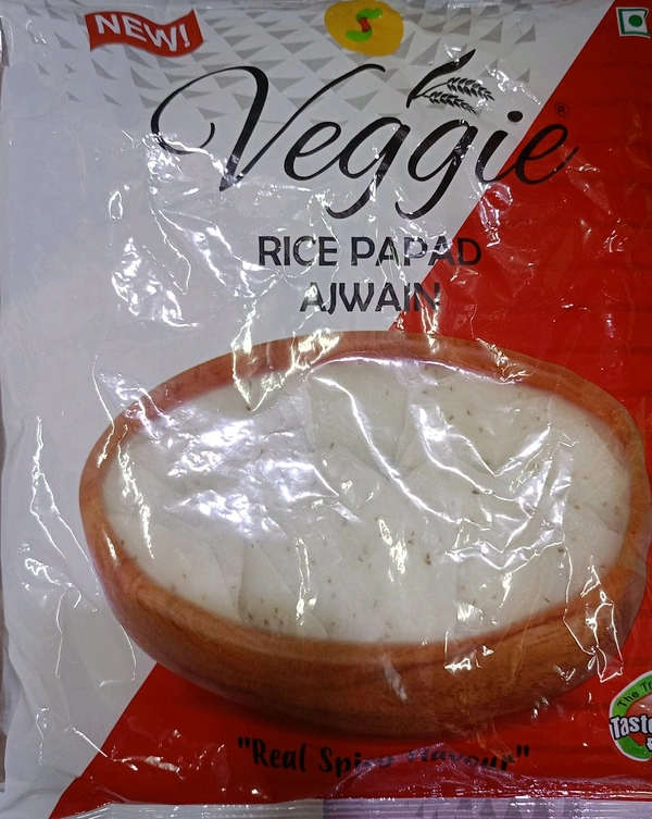 Veggie Rice Papad Ajwain Realspicy Flavour 250 g