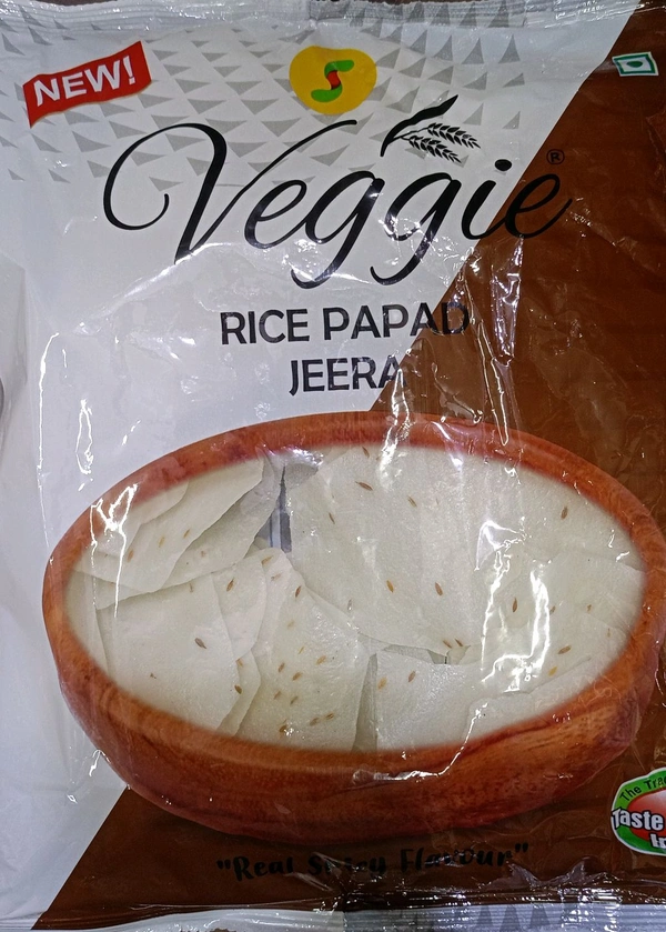 Veggie Rice Papad Jeera Realspicy Flavour 250 g