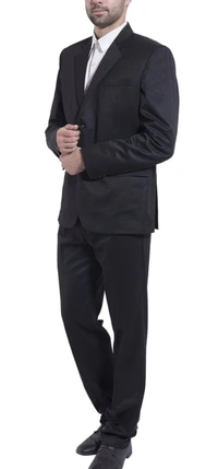 BLACK 2 Piece Suit - Black, 44