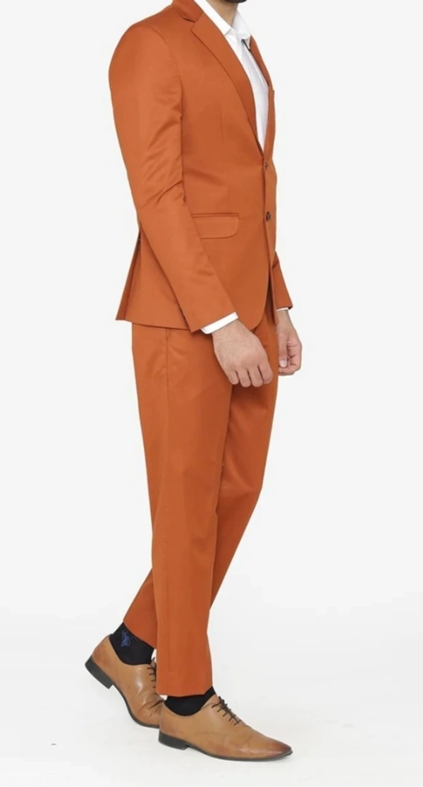 LIGHT ORANGE 2 PIECE SUIT - Bittersweet, 48